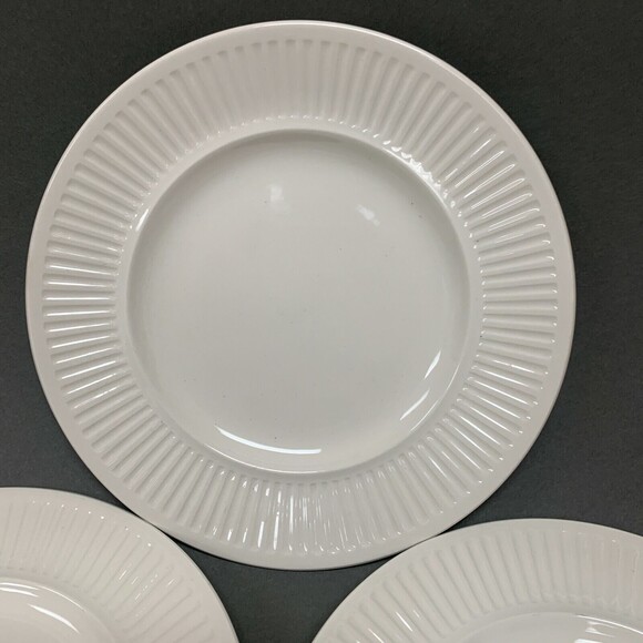 Johnson Brothers Athena Bread and Butter Plates Ivory Ribbed Border Lot of 6 - Picture 2 of 11